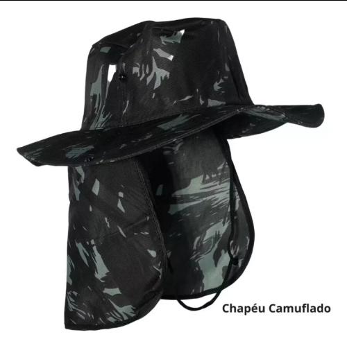 Imagem 1 de Chapéu australiano camuflado preto 
