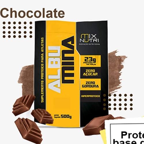 Imagen 1 de Albumina proteína de clara de huevo 500gr sabor chocolate