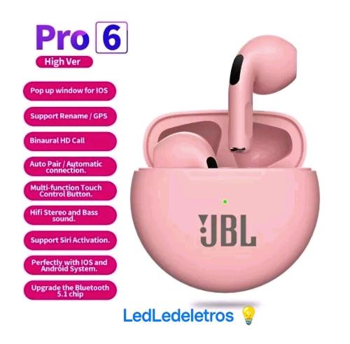 Imagem 1 de Air Pro 6 TWS ROSA ????