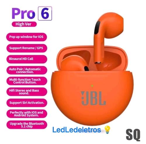 Imagem 1 de Air Pro 6 TWS LARANJA 🧡