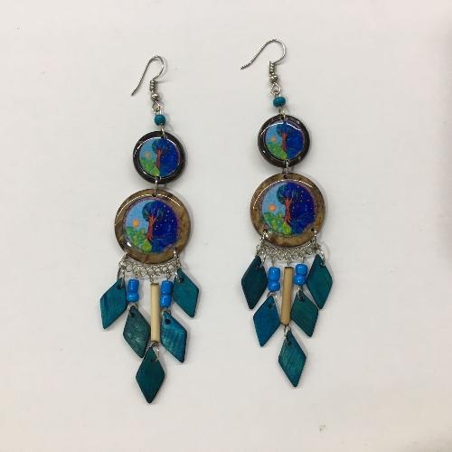 Imagen 1 de Aretes colgantes artesanales 