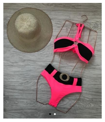 Imagem 1 de Biquíni Cintinho Pink/Preto 