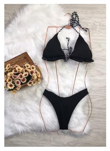 Imagem 1 de Biquíni c/ Tira Preto e Branco. 