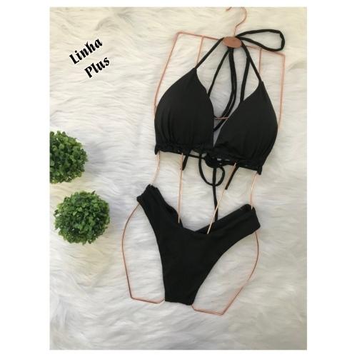 Imagem 1 de Biquíni Plus Curtininha Preto