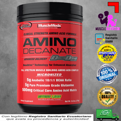 Imagen 1 de Amino Decanate 30 serv + Glutamina Carnivor Musclemeds