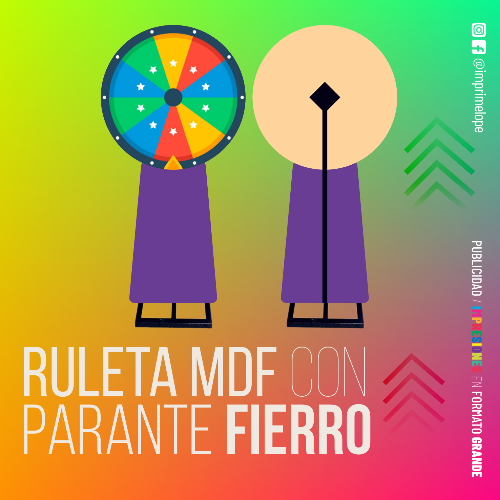 Imagen 1 de RULETA MDF C/ PARANTE FIERRO