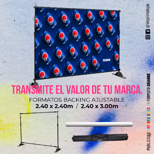 Imagen 1 de Backing ajustable / 3.00x2.40m