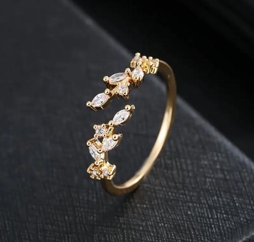 Imagen 1 de Anillos espiga perlas dorado 