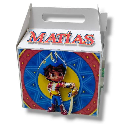 Imagen 1 de Caja cumpleaños 3D personalizada pequeña Santiago de los Mares