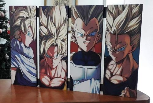 Imagen 1 de Cuadro 4 piezas sayayin 