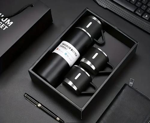 Imagen 1 de 1 Set 500ml termo con tazas negro. 
