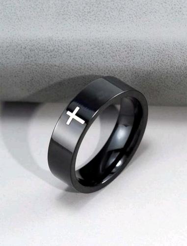 Imagen 1 de Anillo para caballero con diseño de cruz ✝️