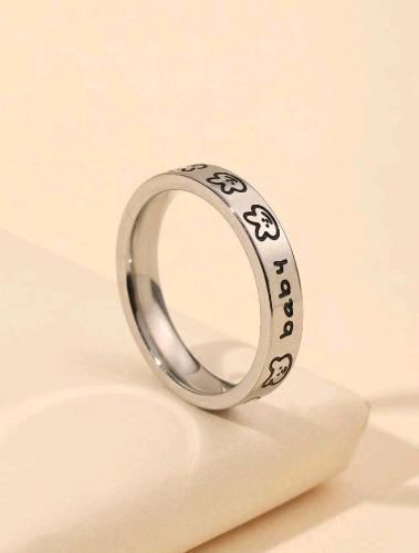 Imagen 1 de Anillo con estampado de conejo y baby