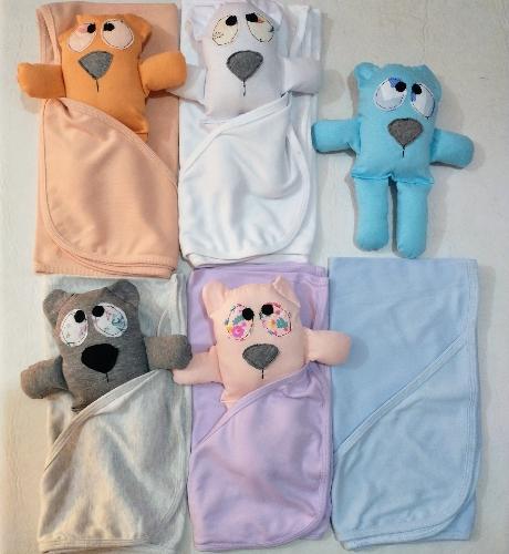 Imagen 1 de Manta de algodón + muñeco de apego