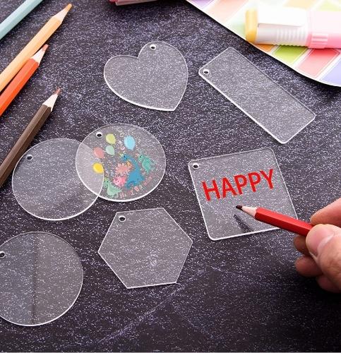 Imagen 1 de Acrilico Hexagonales para llavero (10unid)