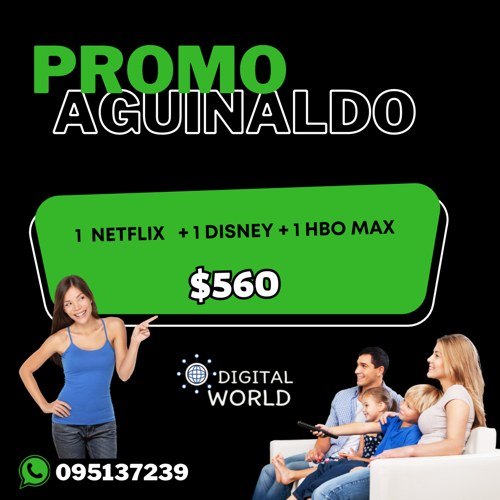 Imagen 1 de Netflix  + Disney + HBO Max 