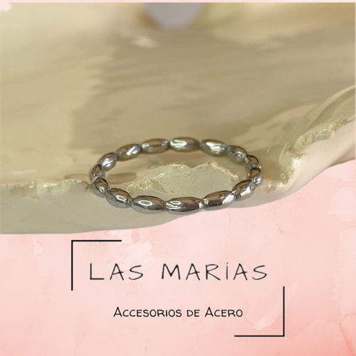 Imagen 1 de Anillo Bolitas Oval 