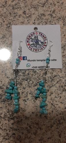 Imagen 1 de Aros de piedra turqueza