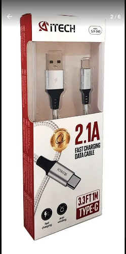 Imagen 1 de  Cable Usb Aitech Sjx-040 2.1a Tipo C Fast Charging