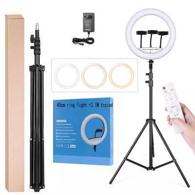 Imagen 1 de ARO DE LUZ RGB 45 CM + TRIPODE