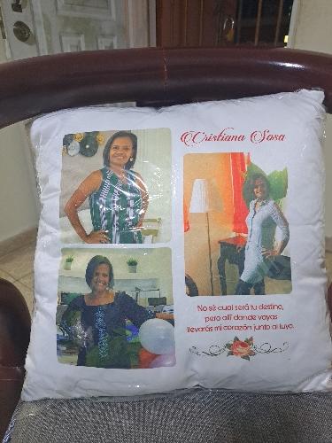 Imagen 1 de Cojín blanco piel de melocotón