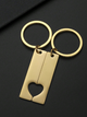llavero doble en metal dorado para personalizar