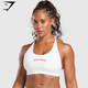 Strength Department Graphic Sports Bra - White(M)