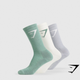 Crew Socks 3pk - Celeste Blue/Metal Purple/Soft White (S)