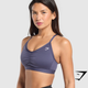 Ruched Sports Bra - Weighted Purple(M)