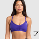 Ruched Strappy Sports Bra - Cobalt Purple(M)