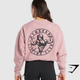 Strong Girl Lifting Club Oversized Graphic Crew -Light Pink(S)