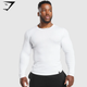 Ribbed Long Sleeve T-Shirt - White(L)