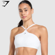 Halter Neck Sports Bra - White(S)