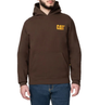 CAT SUDADERO T/L PARA HOMBRE CON CAPUCHA COLOR CAFE LOGO PEQUEÑO TALLA L