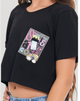 camiseta aplique feliz