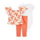 Carters - Conjunto 3 - Peach Mariposa- 0-3M