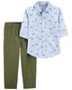 Carters - Conjunto - Dinosaur polo y pantalones