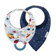 Dr. Brown’s Bandana Bibs with Removable Teether, Rocketships and Blue Stars, 2 pack