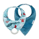 Dr. Brown’s Bandana Bibs with Removable Teether, Sea Creatures and Blue Waves, 2 pack