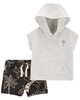 Carters - Conjunto - hooded tee & shorts - NB