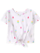 Children's Place - T Shirt blanco -  Print Tie Front Top