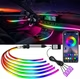 (M) 706LUZ AMBIENTAL LED DE NEON RGB 6 En 1 PARA INTERIOR DE COCHE FDDY72832