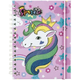 CUADERNO C/ESPIRAL TAPA UNICORNIO 78PAG 20.5X14.5X0.8CM A5 4 DISEÑOS