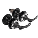 Juego de mazas para bicicleta freno disco 36 hoyos 6-7v aluminio negro bloqueo balero sellado