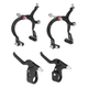Frenos caliper para bicicleta 3.0mm negro de montaña con palanca y cables S. shine