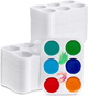 paleta de pintura plástica de 6 pozas rectangular