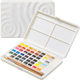 Meeden Set de acuarela 48 colores en caja portátil, con pincel, lápiz de boceto, 2 esponjas, un borrador y una paleta desmontable para mezclar