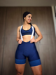 LYCRA CON COSTURAS MUJER AZUL