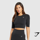 Everyday Seamless Crop Top - Black(S)