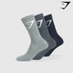 Crew Socks 3pk - Heavy Blue/Iron Blue/Denim Grey